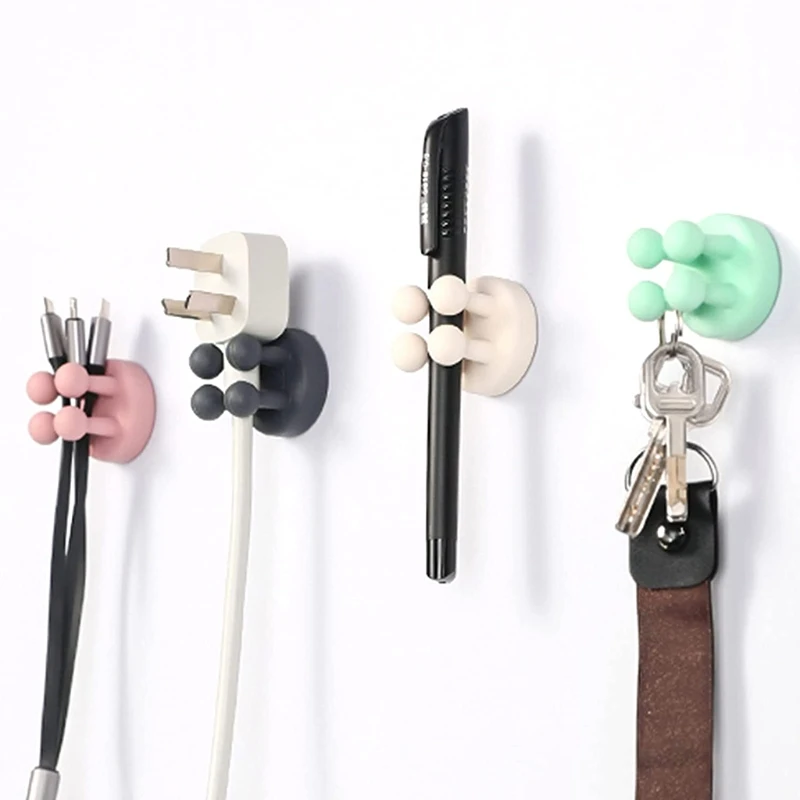 Клей, 4 крючка, силиконовое саморегулируемое штепсельное полотенце, брелок, товары для хранения в доме и офисе 
Клей, 4 крючка, силиконовое саморегулируемое штепсельное полотенце, брелок, товары для хранения в доме и офисе