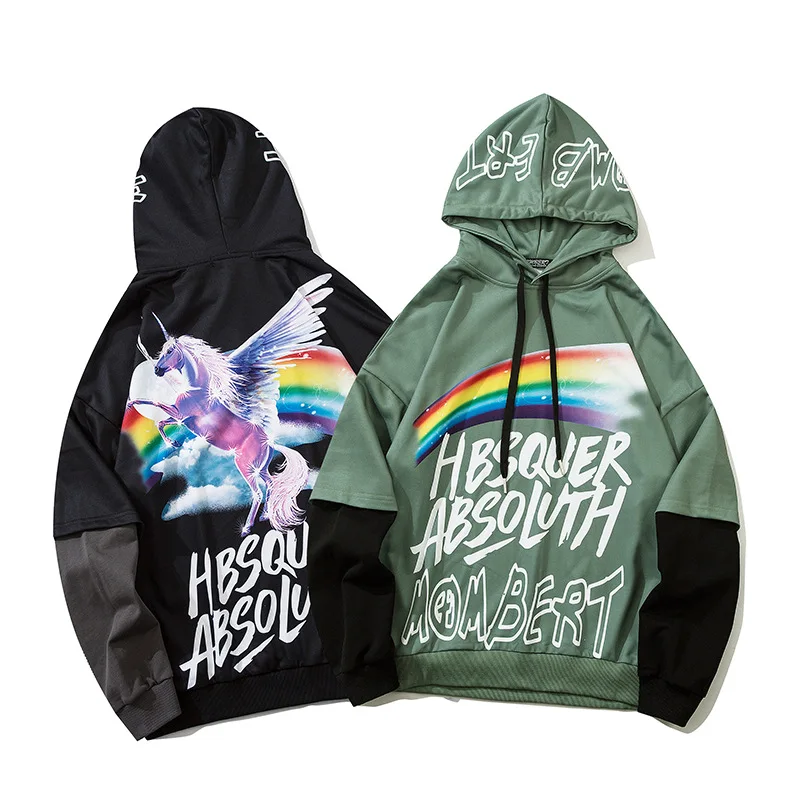 Popular Brand Men'sHoodie National Trends Rainbow Autumn Loose Jacket European and American Street Harajuku Style Hip-hop Hoodie
Popular Brand Men'sHoodie National Trends Rainbow Autumn Loose Jacket European and American Street Harajuku Style Hip-hop Hoodie