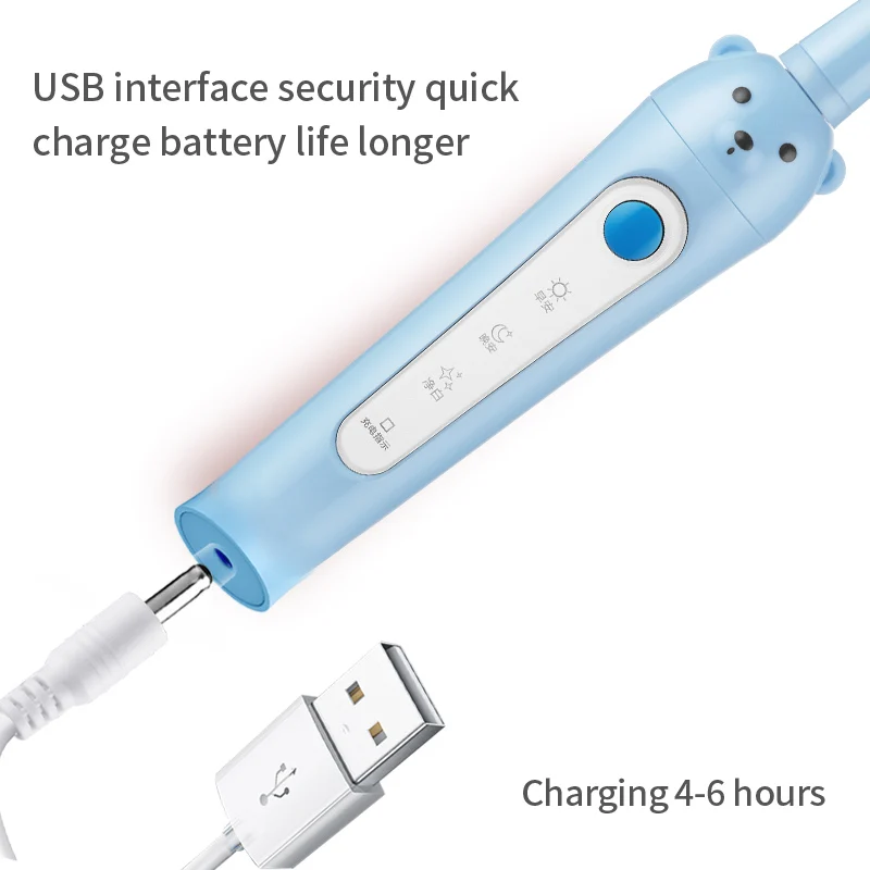 BORUI Sonic Electric Toothbrush For Kid Timer Brush USB Rechargeable Electric Tooth Brushes With 3pc Replacement Brush Head
BORUI Sonic Electric Toothbrush For Kid Timer Brush USB Rechargeable Electric Tooth Brushes With 3pc Replacement Brush Head