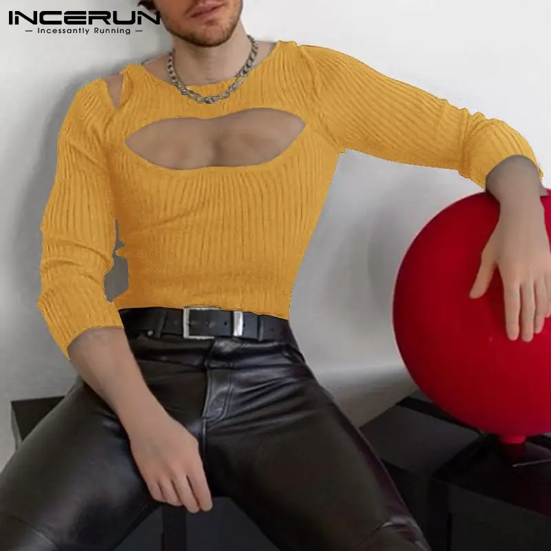 American Style Stylish New Men's Party Nightclub Camiseta Leisure Streetwear T-shirts Long-sleeved Tees S-5XL INCERUN Tops 2021
American Style Stylish New Men's Party Nightclub Camiseta Leisure Streetwear T-shirts Long-sleeved Tees S-5XL INCERUN Tops 2021