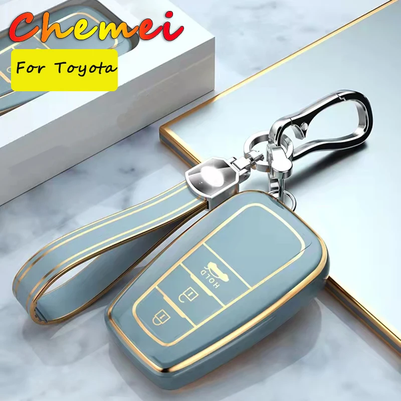 Fashion New Golden Edge Soft Tpu Car Key Cover Fob For Toyota Camry Corolla Chr Rav4 Prado Highlander Levin KeyChain Accessories
Fashion New Golden Edge Soft Tpu Car Key Cover Fob For Toyota Camry Corolla Chr Rav4 Prado Highlander Levin KeyChain Accessories