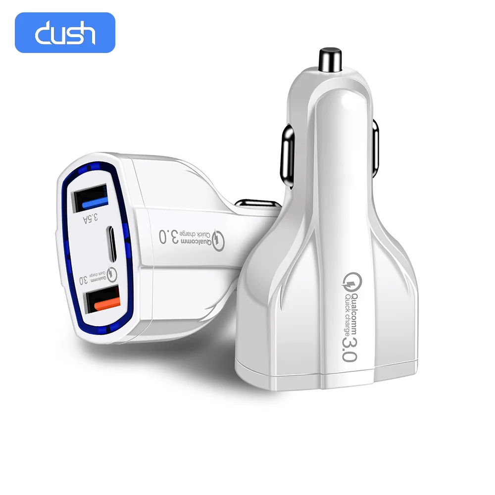 Быстрая зарядка 3 0 USB Автомобильное зарядное устройство 2 для iPhone huawei samsung PD