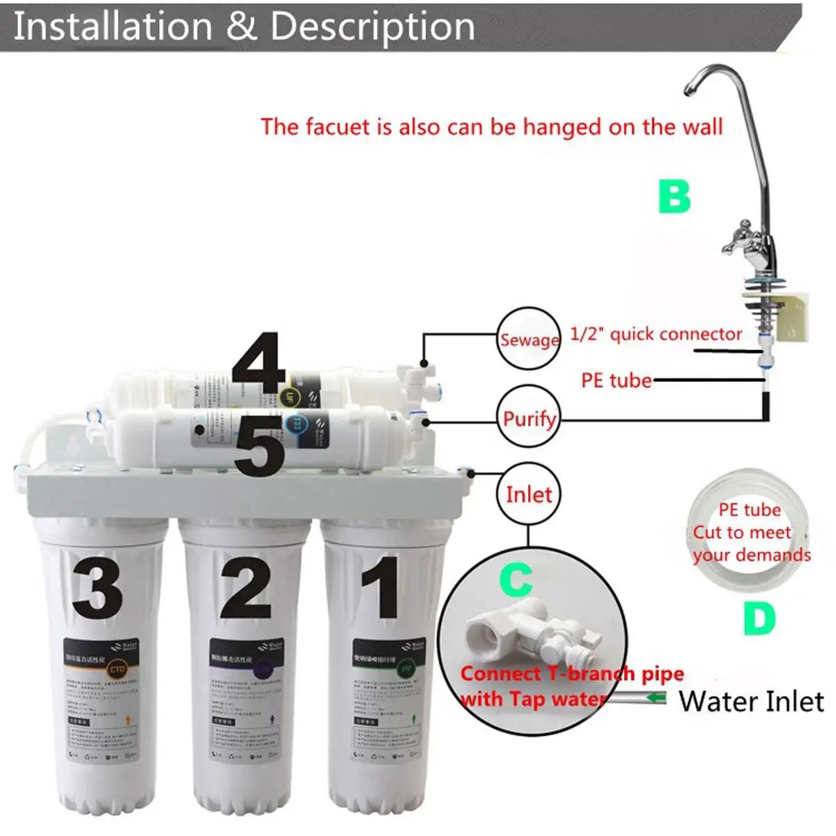 5 Stage Ultra Filtration System UF Home Kitchen Purifier Drinking Water Filters Faucet Household Ultra Filtration Water Filter
5 Stage Ultra Filtration System UF Home Kitchen Purifier Drinking Water Filters Faucet Household Ultra Filtration Water Filter