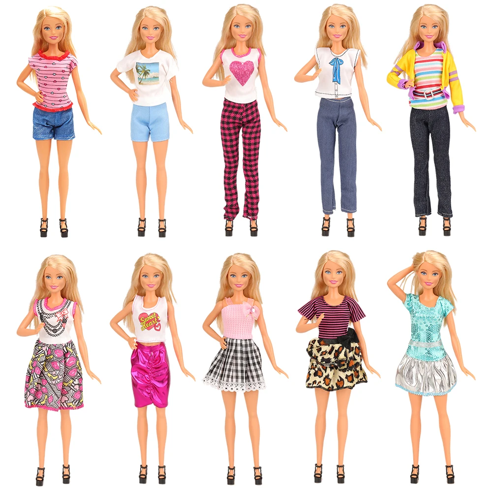 4 pcs set Fashion Doll Clothes for Barbie Dress Tops Pants Coat Casual Daily Outfit Cheap Accessories DIY Toys Birthday Gift
4 pcs set Fashion Doll Clothes for Barbie Dress Tops Pants Coat Casual Daily Outfit Cheap Accessories DIY Toys Birthday Gift