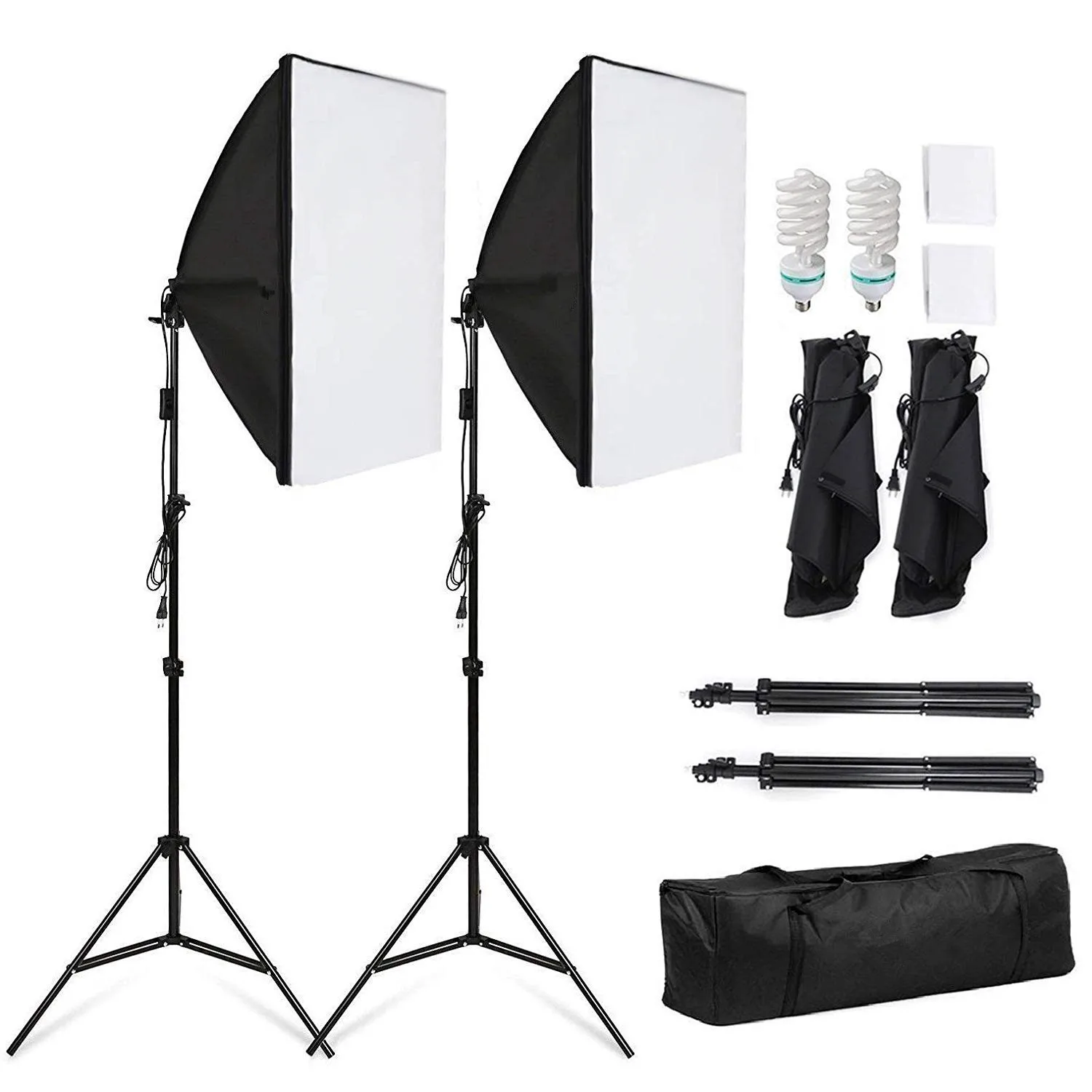 Professional Soft Box Continuous Lighting Kit 50x70cm Photo Studio Set Light Bulbs Lamp 2pcs 5500K Photography E27 Socket
Professional Soft Box Continuous Lighting Kit 50x70cm Photo Studio Set Light Bulbs Lamp 2pcs 5500K Photography E27 Socket