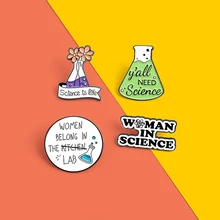 Science and Chemistry Enamel Pin Mathematical engineering beaker Brooches Bag Lapel Pin Doctors Badge Jewelry Gifts for Students
