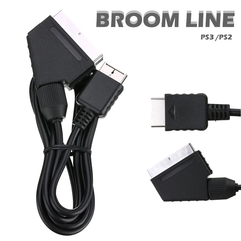1 8 м RGB Scart кабель совместимый с Sony Playstation PS1 PS2 PS3 консоль AV патч-корд тонкая линия