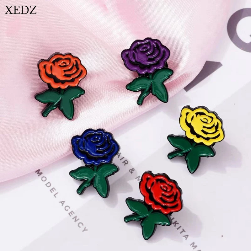 XEDZ New Purple Blue Red Orange Yellow Rose Brooch Fashion Personality Plant Flower Rose Badge Denim Clothing Pendant Jewelry Gi 
XEDZ New Purple Blue Red Orange Yellow Rose Brooch Fashion Personality Plant Flower Rose Badge Denim Clothing Pendant Jewelry Gi
