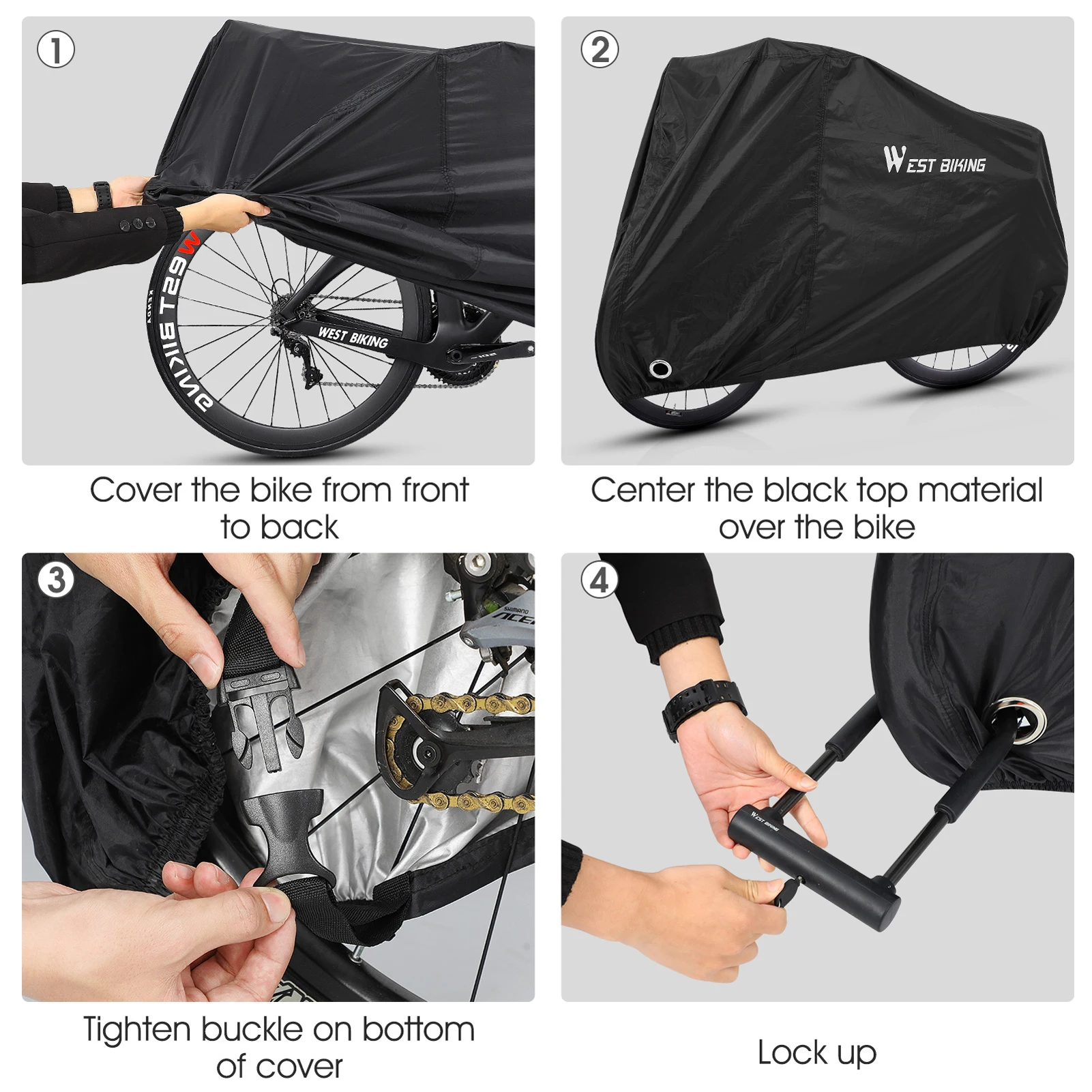 WEST BIKING Bike Protector Cover MTB Road Bicycle Rainproof Waterproof Anti-dust Wheel Frame Cover Bike Scratchproof Storage Bag
WEST BIKING Bike Protector Cover MTB Road Bicycle Rainproof Waterproof Anti-dust Wheel Frame Cover Bike Scratchproof Storage Bag