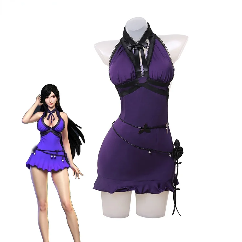 Костюм для косплея Tifa из игры «финальная фантазия VII», ремейк, весеннее фиолетовое платье, сексуальная модель, ткань из перегородки для Хэллоуина
Костюм для косплея Tifa из игры «финальная фантазия VII», ремейк, весеннее фиолетовое платье, сексуальная модель, ткань из перегородки для Хэллоуина