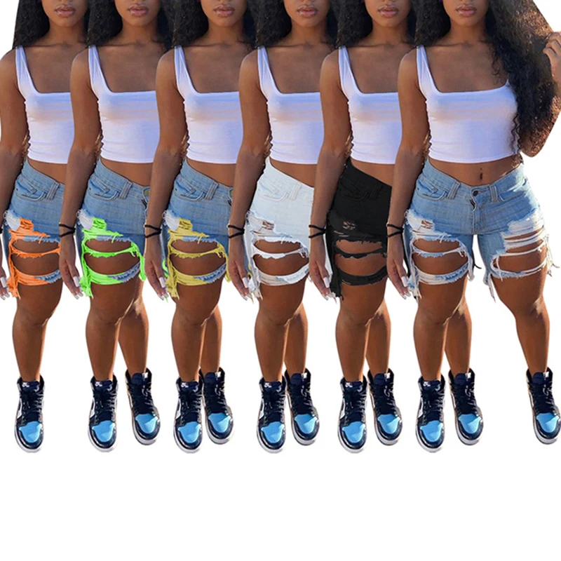 Women Shredded Stretch Ripped Denim Shorts Distressed High Waist Skinny Demin Shorts Jeans 2020 Female Street Style Short Jeans
Women Shredded Stretch Ripped Denim Shorts Distressed High Waist Skinny Demin Shorts Jeans 2020 Female Street Style Short Jeans