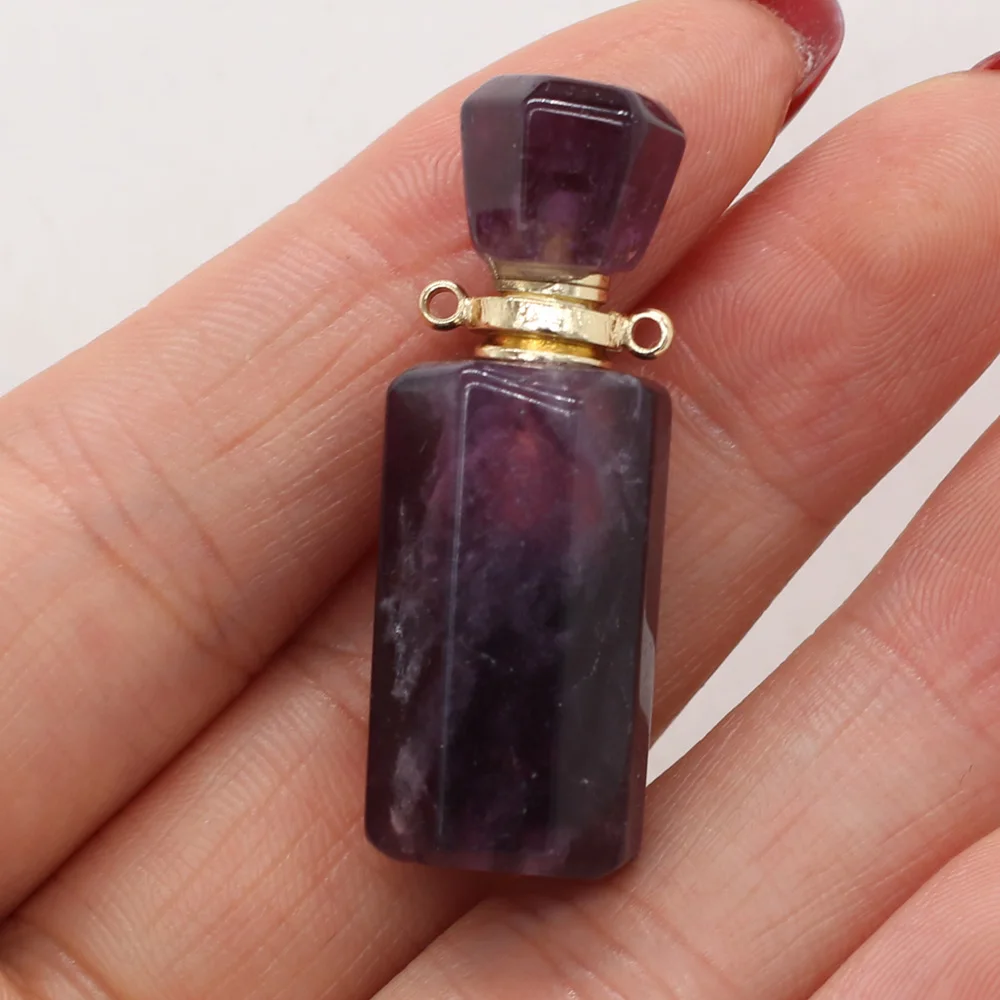 Natural Stone Perfume Bottle Pendant Exquisite Section Amethysts For Jewelry Making Charms DIY Necklace Accessory
Natural Stone Perfume Bottle Pendant Exquisite Section Amethysts For Jewelry Making Charms DIY Necklace Accessory