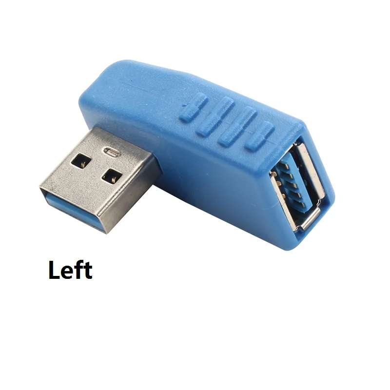 Синий USB 3 0 левый изгиб 90 градусов поддержка 5 Гбит/с революционный Женский