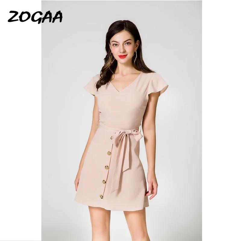 ZOGAA Dress Elegant New Casual Dress Summer Dress 4 Colors V-Neck Solid Short Knee-Length Size S-XXL Dress Women Hot Sale Trendy
ZOGAA Dress Elegant New Casual Dress Summer Dress 4 Colors V-Neck Solid Short Knee-Length Size S-XXL Dress Women Hot Sale Trendy