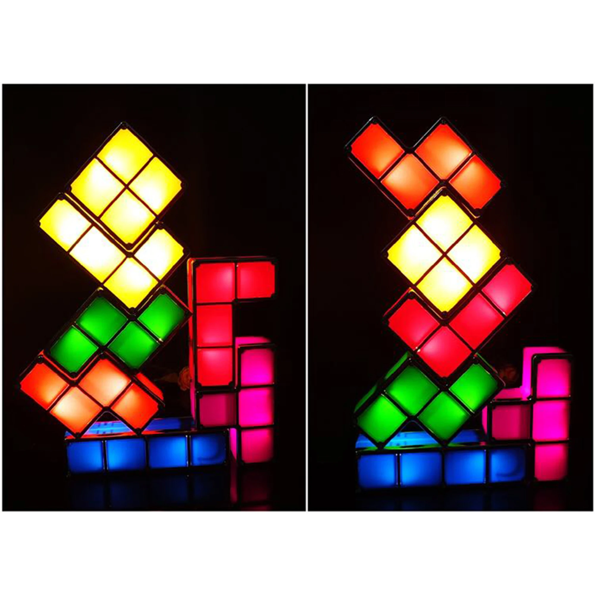 DIY Tetris Puzzle Light Stackable LED Night Light Colorful Stackable Tangram Creative LED Interlocking Lamp 3D Toys Xmas Gift
DIY Tetris Puzzle Light Stackable LED Night Light Colorful Stackable Tangram Creative LED Interlocking Lamp 3D Toys Xmas Gift