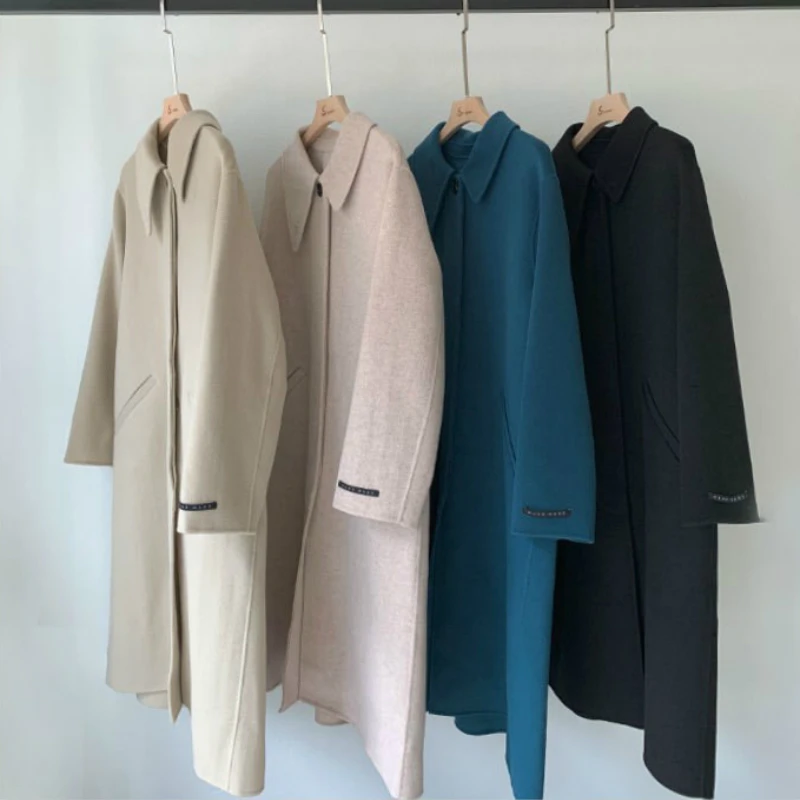 End Winter 2020 New High Handmade Double Faced 100% Wool Coat Women's Long Classic Lapel Loose Plus Size Woolen Overcoat
End Winter 2020 New High Handmade Double Faced 100% Wool Coat Women's Long Classic Lapel Loose Plus Size Woolen Overcoat
