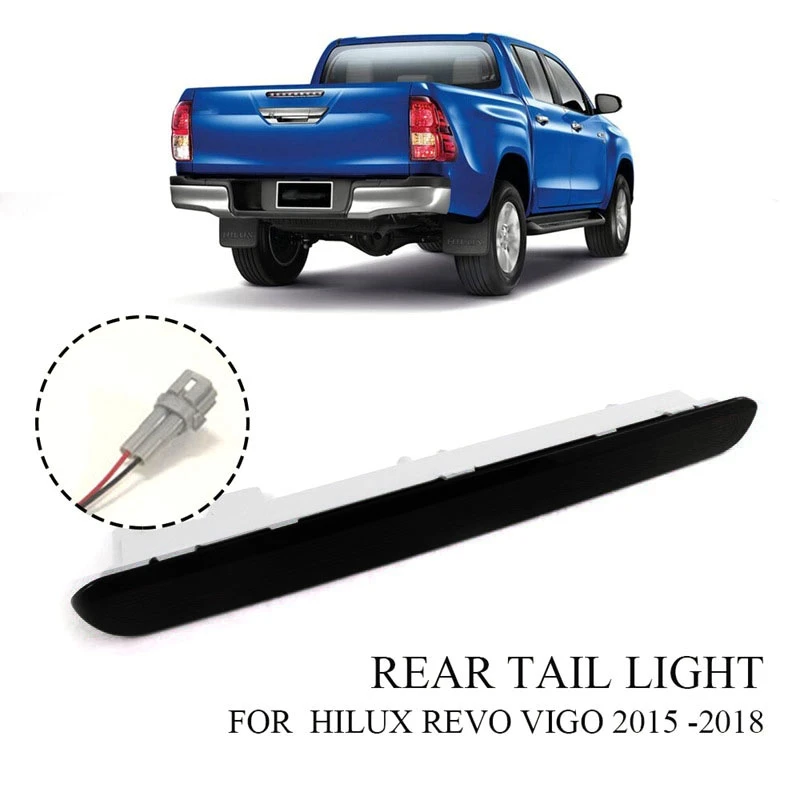 Третий 3-й стоп светильник, светодиодный стоп-сигнал для Toyota Hilux Revo Vigo 2015 2016 2017 2018 2019 отражатель заднего бампера, черный
Третий 3-й стоп светильник, светодиодный стоп-сигнал для Toyota Hilux Revo Vigo 2015 2016 2017 2018 2019 отражатель заднего бампера, черный