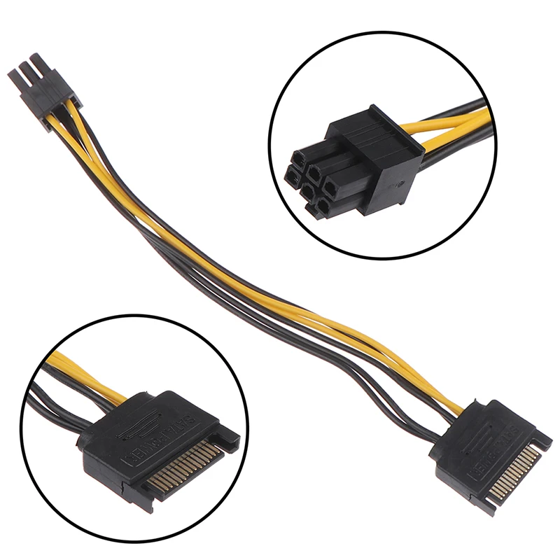 SATA Мощность кабель (15 контактов-6 Pin Pci-e Sata Графический конвертер Кабель-адаптер
SATA Мощность кабель (15 контактов-6 Pin Pci-e Sata Графический конвертер Кабель-адаптер