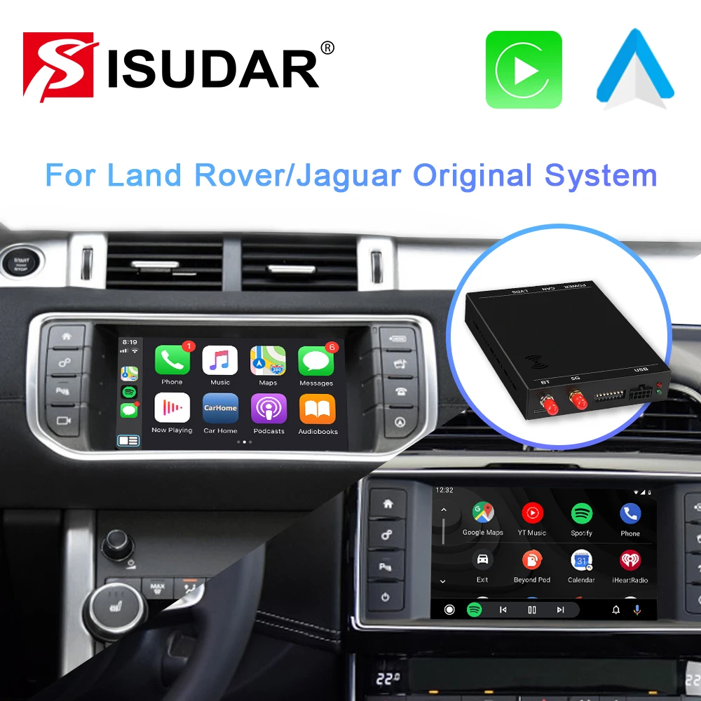 ISUDAR For Apple Wireless Carplay For Jaguar/Land Rover/XE/XF/Range Rover/Evoque/Discovery 4 Android Auto Ai Box Multimedia USB
ISUDAR For Apple Wireless Carplay For Jaguar/Land Rover/XE/XF/Range Rover/Evoque/Discovery 4 Android Auto Ai Box Multimedia USB