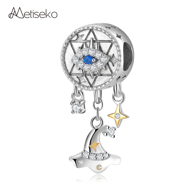 Metiseko 925 Sterling Silver Charm Demon Eye Dreamcatcher Witch Hat with Cubic Zirconia Pendant Fit Women Jewelry Original DIY
Metiseko 925 Sterling Silver Charm Demon Eye Dreamcatcher Witch Hat with Cubic Zirconia Pendant Fit Women Jewelry Original DIY