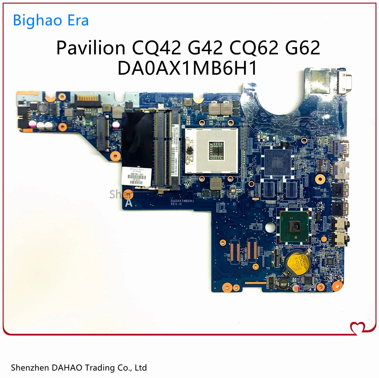 595184-001 Mainboard For HP Pavillion CQ42 CQ62 G42 G62 Laptop Motherboard DA0AX1MB6F0 DA0AX1MB6H1 W/ HM55 DDR3 100% Fully Test
595184-001 Mainboard For HP Pavillion CQ42 CQ62 G42 G62 Laptop Motherboard DA0AX1MB6F0 DA0AX1MB6H1 W/ HM55 DDR3 100% Fully Test