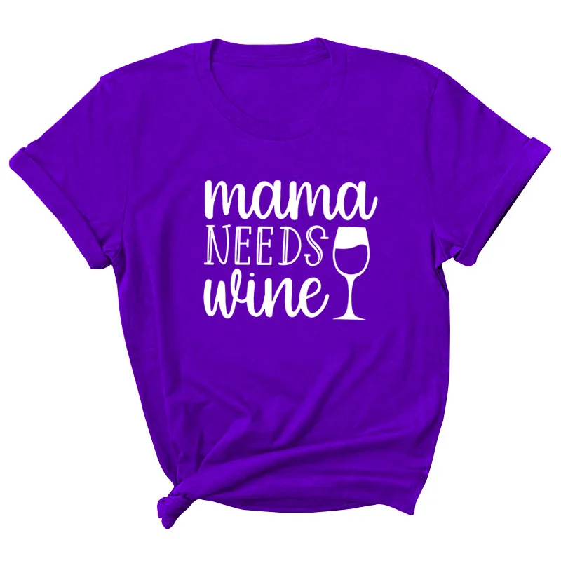 Mama Needs Wine Letter Print Women T Shirt Short Sleeve O Neck Loose Women Tshirt Ladies Tee Shirt Tops Clothes Camisetas Mujer
Mama Needs Wine Letter Print Women T Shirt Short Sleeve O Neck Loose Women Tshirt Ladies Tee Shirt Tops Clothes Camisetas Mujer