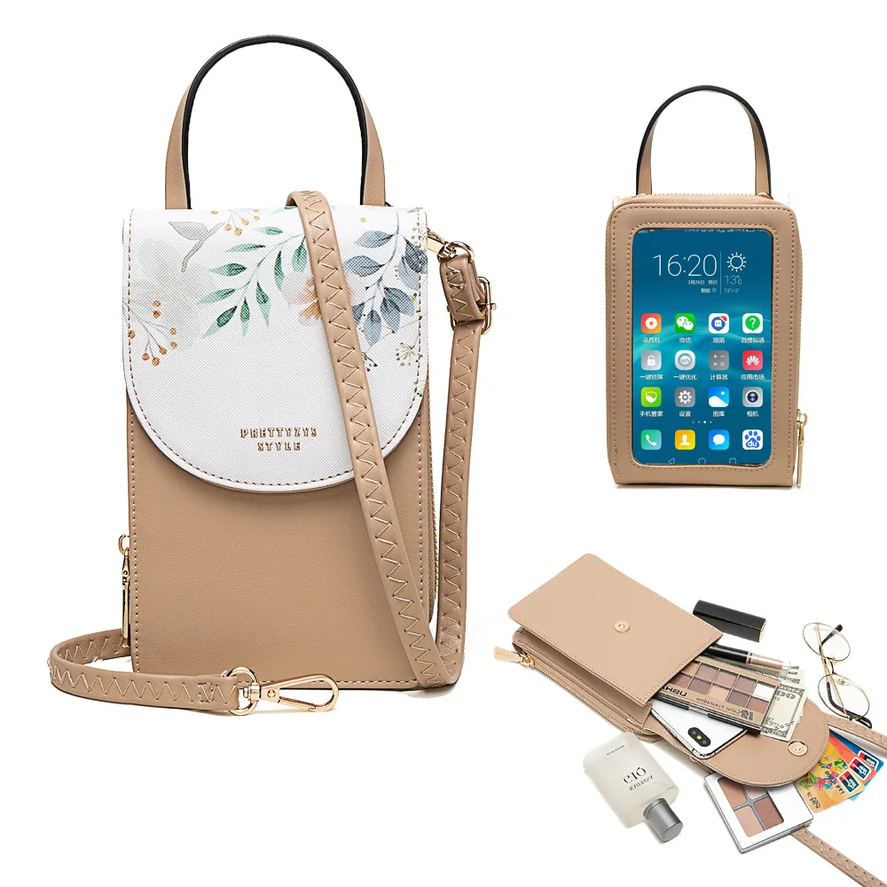 Fashion Brand Cellphone Wallet Women Shoulder Bag Touch Screen Phone Pocket Mini Leather Crossbody HandBags Lady Purse Cartera 
Fashion Brand Cellphone Wallet Women Shoulder Bag Touch Screen Phone Pocket Mini Leather Crossbody HandBags Lady Purse Cartera