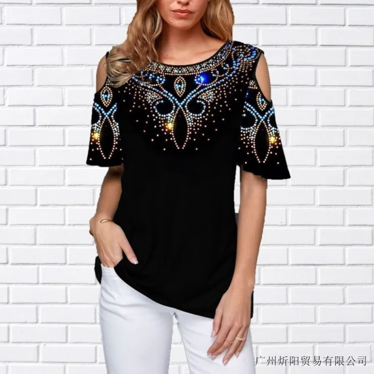 Women Summer Tshirt Casual Short Sleeve Tops Tees Sexy Off Shoulder 3D Print T-Shirt O-neck Loose Plus Size 5XL Shirts Female
Women Summer Tshirt Casual Short Sleeve Tops Tees Sexy Off Shoulder 3D Print T-Shirt O-neck Loose Plus Size 5XL Shirts Female