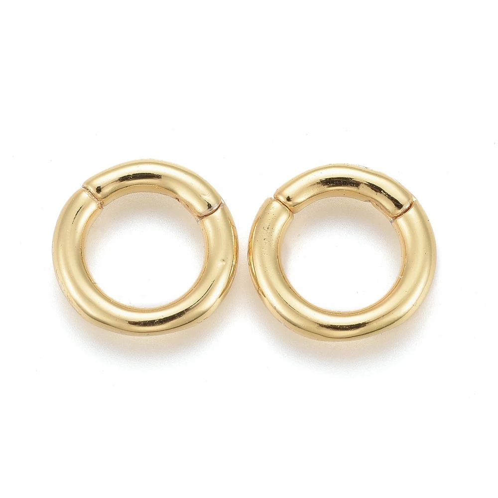 20PCS Brass Twister Clasps Long-Lasting Plated Ring Real 18K Gold Plated 10x2mm Inner Diameter: 6.5mm for fashion jewelry
20PCS Brass Twister Clasps Long-Lasting Plated Ring Real 18K Gold Plated 10x2mm Inner Diameter: 6.5mm for fashion jewelry