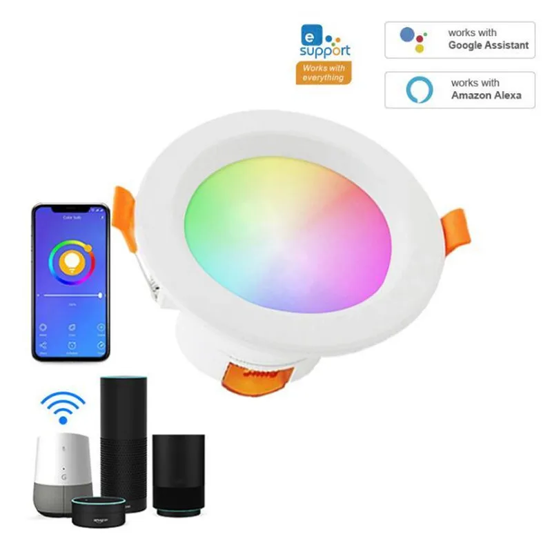 Светодиодный светильник с Wi-Fi EWeLink, Затемняющая круглая точечная лампа с таймером, 12 Вт, изменение цвета RGB, теплый и холодный свет, работает с...
Светодиодный светильник с Wi-Fi EWeLink, Затемняющая круглая точечная лампа с таймером, 12 Вт, изменение цвета RGB, теплый и холодный свет, работает с...