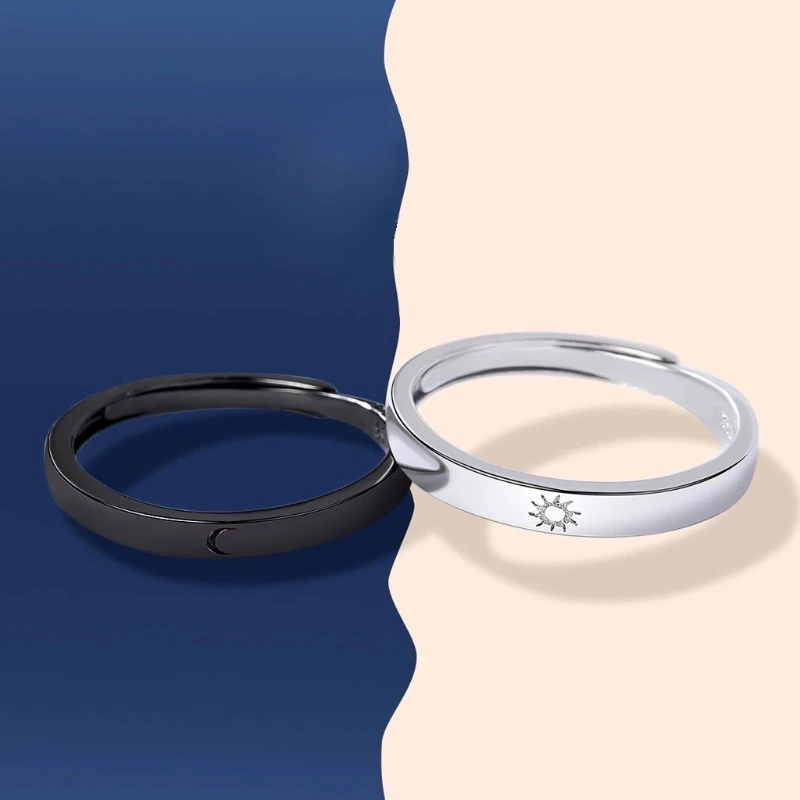 2 sets of sun and moon matching couple friendship lover opening adjustable ring ring set ring suitable for Christmas gifts
2 sets of sun and moon matching couple friendship lover opening adjustable ring ring set ring suitable for Christmas gifts