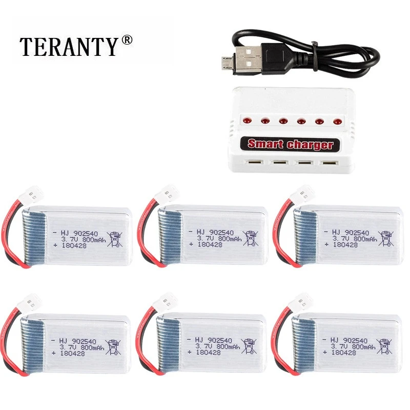 

3.7V 800mAh 902540 Lipo Battery + UBS Charger for Syma X5 X5C X5SC X5SW TK M68 MJX X705C SG600 RC Quadcopter Drone Spare Part