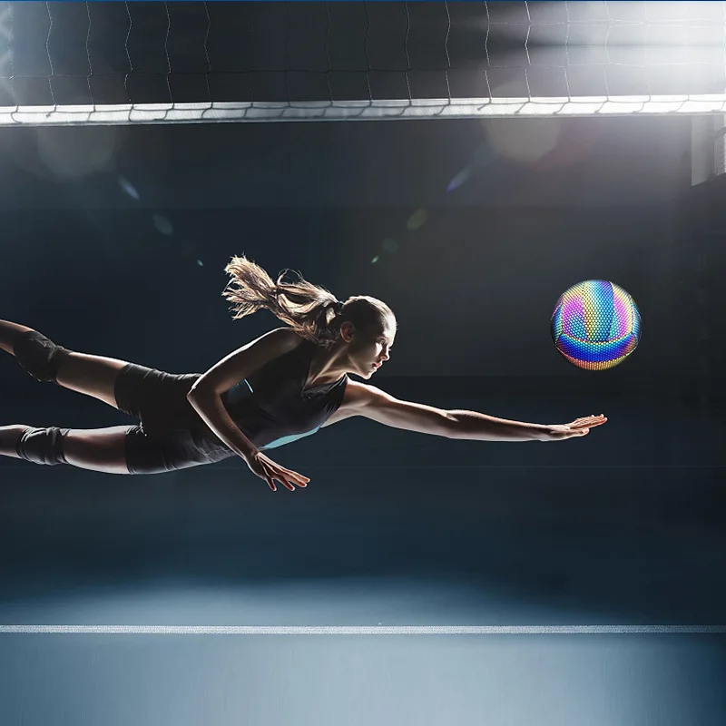 Reflective Ball Volleyball Ball Official Size 5 Light Soft Suitable For Play Games Team Sports Training Outdoor Beach Playgrou
Reflective Ball Volleyball Ball Official Size 5 Light Soft Suitable For Play Games Team Sports Training Outdoor Beach Playgrou