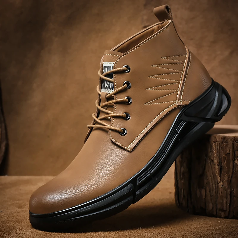 Leather Men's High-Top Shoes Quality Fashion Martin Shoes British Breathable Casual Oxford Shoes Outdoor Non-Slip Men Shoes
Leather Men's High-Top Shoes Quality Fashion Martin Shoes British Breathable Casual Oxford Shoes Outdoor Non-Slip Men Shoes