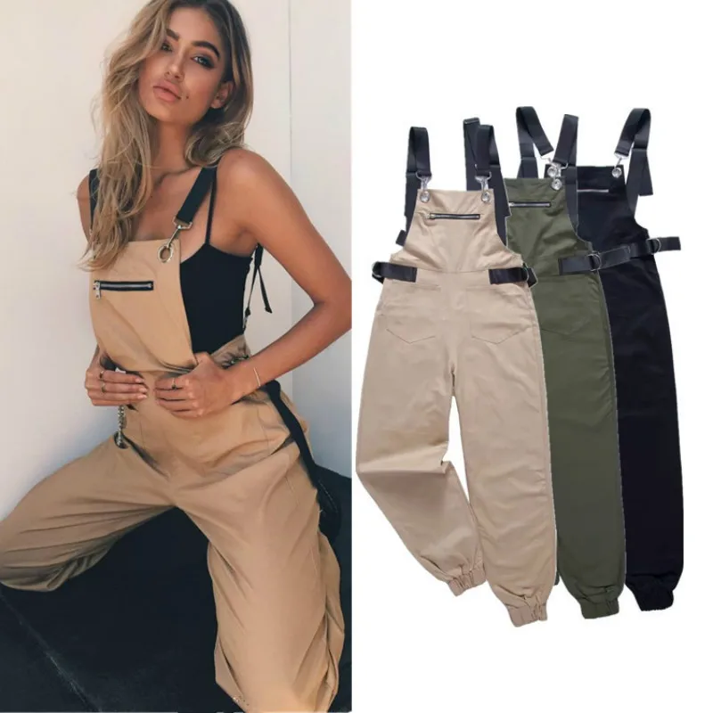 Nowsaa New Khaki Rompers Womens Jumpsuit Long Elegant Zipper Pockets Sleeveless Adjusted Strap High Waist Cotton Fashion Autumn
Nowsaa New Khaki Rompers Womens Jumpsuit Long Elegant Zipper Pockets Sleeveless Adjusted Strap High Waist Cotton Fashion Autumn