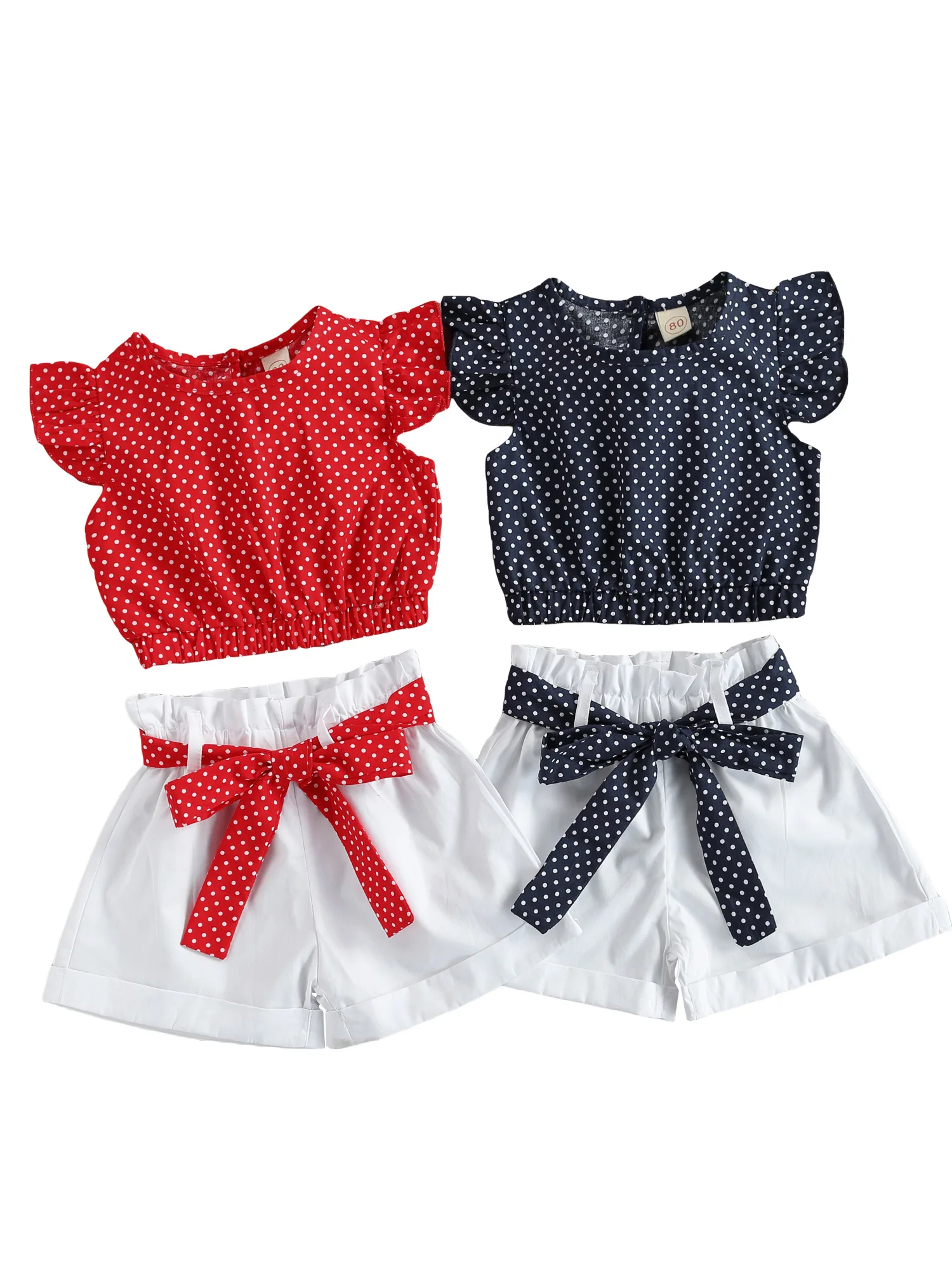 1-5Years Girls Summer Clothing Sets Children Kids Fly Sleeve Polka Dot Printed T-shirts Tops+Belt Shorts Holiday Casual Outfits
1-5Years Girls Summer Clothing Sets Children Kids Fly Sleeve Polka Dot Printed T-shirts Tops+Belt Shorts Holiday Casual Outfits