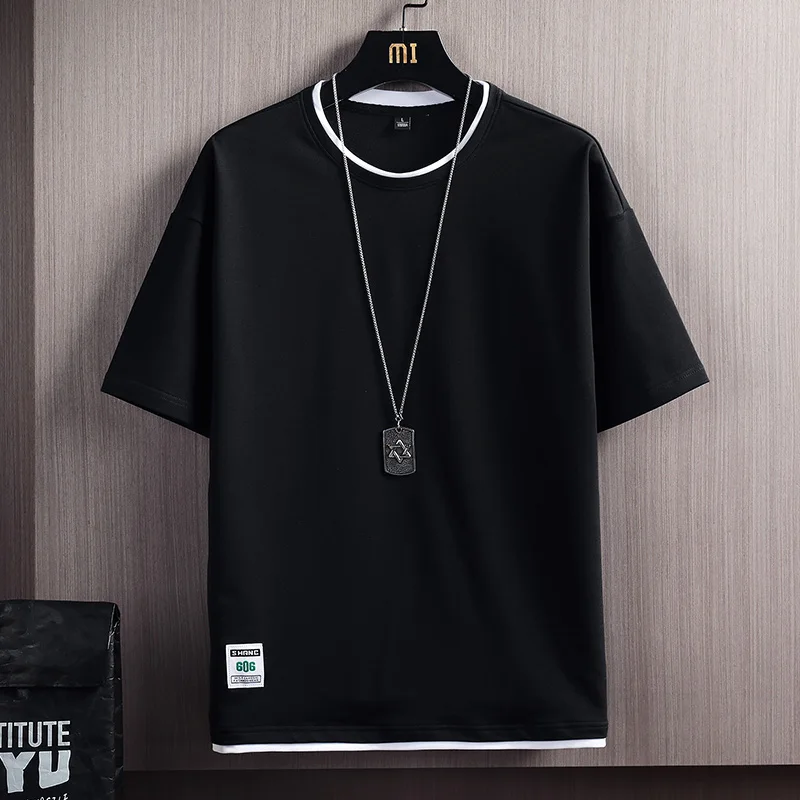 Xfhh Summer Mens Casual T-Shirts New Male Solid Color Short Sleeve T Shirts Men Loose Tops Tees Harajuku Sportswear Tracksuit
Xfhh Summer Mens Casual T-Shirts New Male Solid Color Short Sleeve T Shirts Men Loose Tops Tees Harajuku Sportswear Tracksuit
