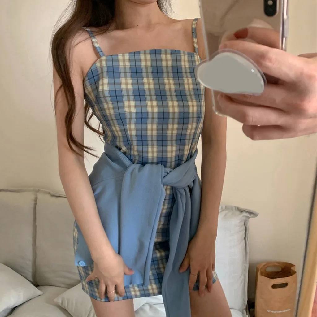 Women Dress Fashion Lattice Print Slim Sexy Sleeveless Strap Dresses Mini Skirt Date Casual Vocation
Women Dress Fashion Lattice Print Slim Sexy Sleeveless Strap Dresses Mini Skirt Date Casual Vocation