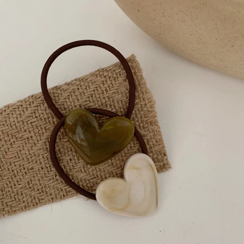 1pcs Acrylic Heart Button Elastic Hair Bands Rubber Hair Rope Tie Girls Hair Scrunchie Ponytail Holder Gum Accessories Net Red 
1pcs Acrylic Heart Button Elastic Hair Bands Rubber Hair Rope Tie Girls Hair Scrunchie Ponytail Holder Gum Accessories Net Red