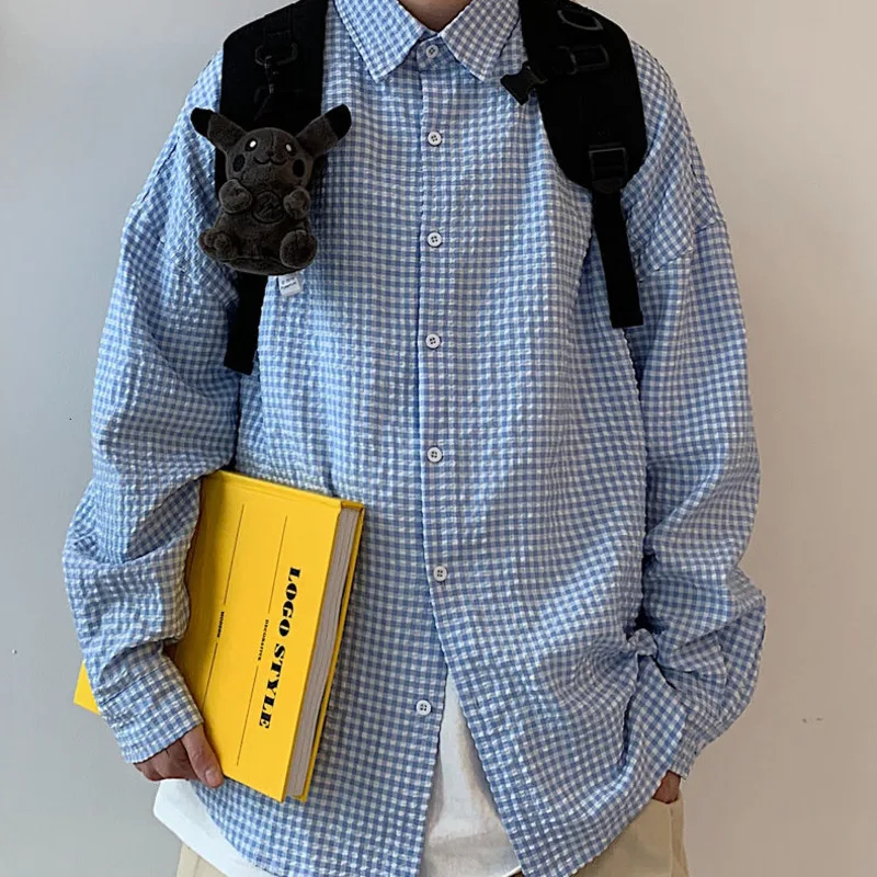 Spring Plaid Shirt Men's Fashion Retro Casual Shirt Men Streetwear Korean Loose Long-sleeved Shirts Mens Dress Shirt M-XL
Spring Plaid Shirt Men's Fashion Retro Casual Shirt Men Streetwear Korean Loose Long-sleeved Shirts Mens Dress Shirt M-XL