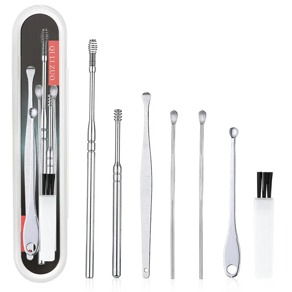 7PCS/SET Ear Wax Pickers Durable Stainless Steel Earpick Wax Remover Curette Ear Pick Cleaner Ear Cleaner Spoon Clean Tool
7PCS/SET Ear Wax Pickers Durable Stainless Steel Earpick Wax Remover Curette Ear Pick Cleaner Ear Cleaner Spoon Clean Tool