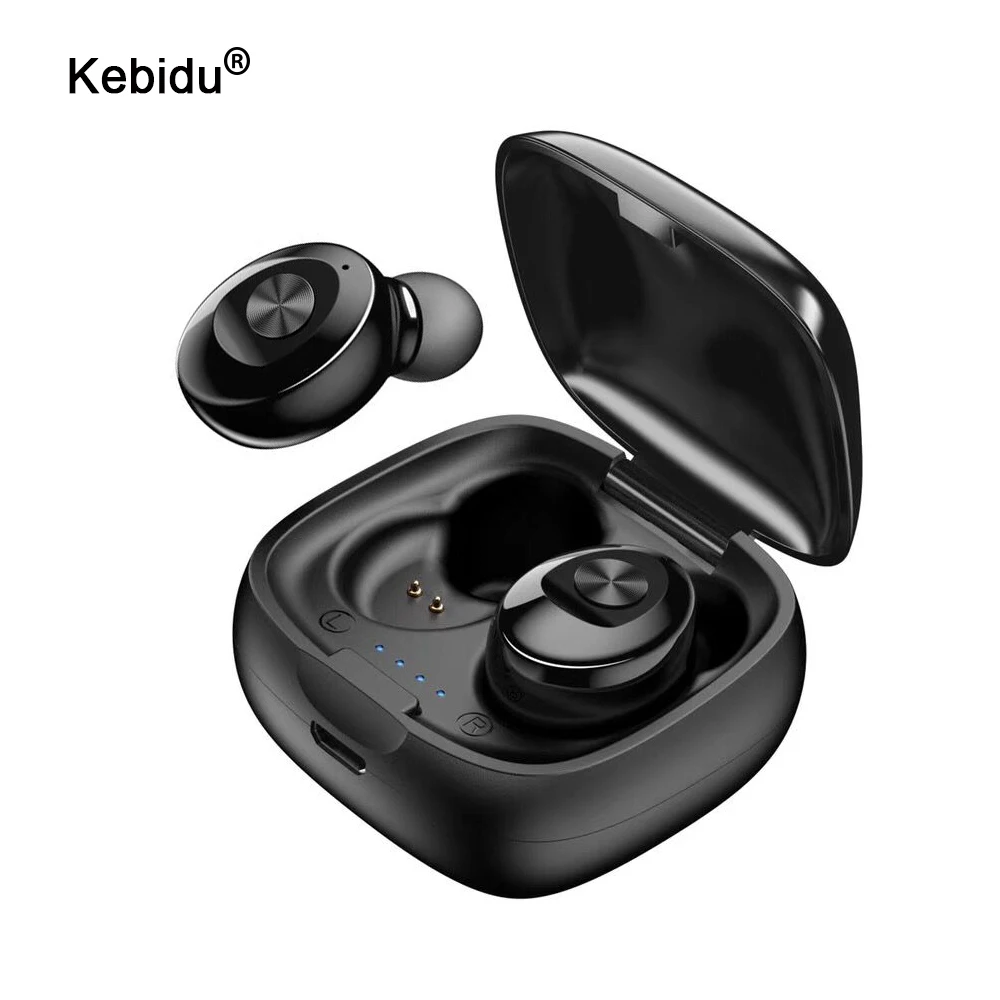 

TWS Wireless Headphones 5.0 True Bluetooth Earbuds IPX5 Waterproof Sports Earpiece 3D Stereo Sound Earphones with Charging Box
