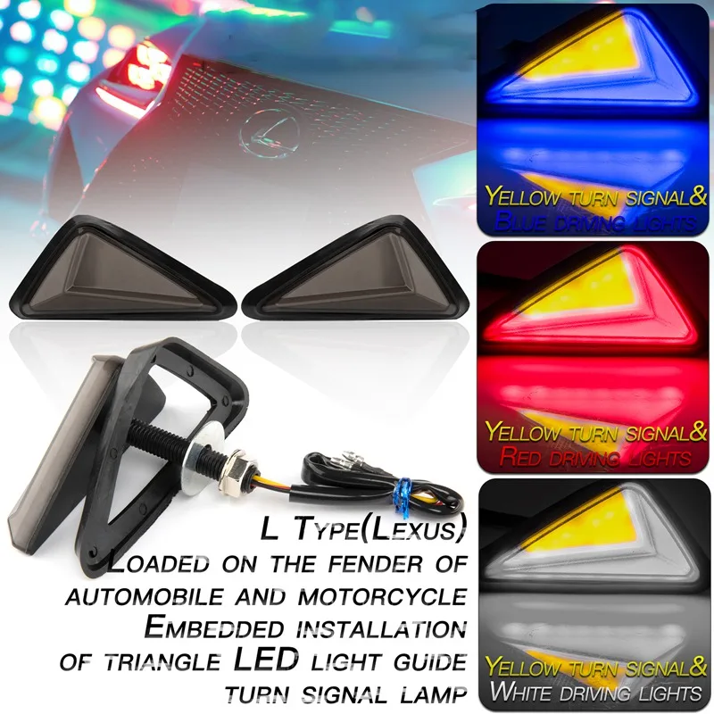 2Pcs Amber White LED Indicator Lamp Motorcycle Flush Mount Triangle Turn Signal Light DRL Blinker For BMW Honda Yamaha Suzuki
2Pcs Amber White LED Indicator Lamp Motorcycle Flush Mount Triangle Turn Signal Light DRL Blinker For BMW Honda Yamaha Suzuki