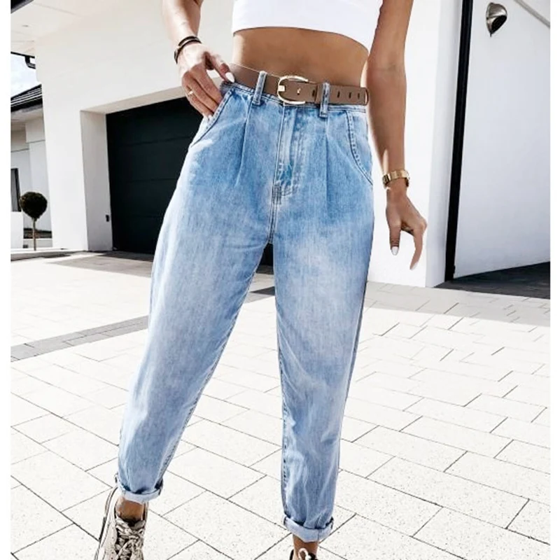 Women Full Length Pants Jeans High Waist Washed Jeans Pockets Bleached Fashion Casual Trousers
Women Full Length Pants Jeans High Waist Washed Jeans Pockets Bleached Fashion Casual Trousers