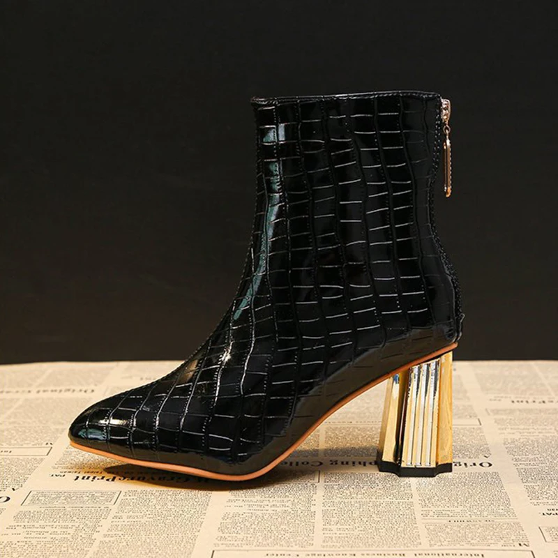 Women Luxury PU Pointed Toe Modern Boots Autumn Winter Plush Warm Fashion Chunky Heel Ankle Boots Size 35-44 Botas De Mujer
Women Luxury PU Pointed Toe Modern Boots Autumn Winter Plush Warm Fashion Chunky Heel Ankle Boots Size 35-44 Botas De Mujer