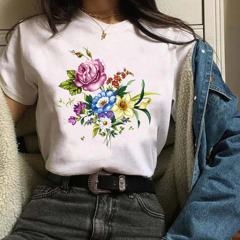 Women's T-shirt Plant Printing T-shirt Elegant Ladies Harajuku Graphic T-shirt Fashion Casual Top Tee
Women's T-shirt Plant Printing T-shirt Elegant Ladies Harajuku Graphic T-shirt Fashion Casual Top Tee