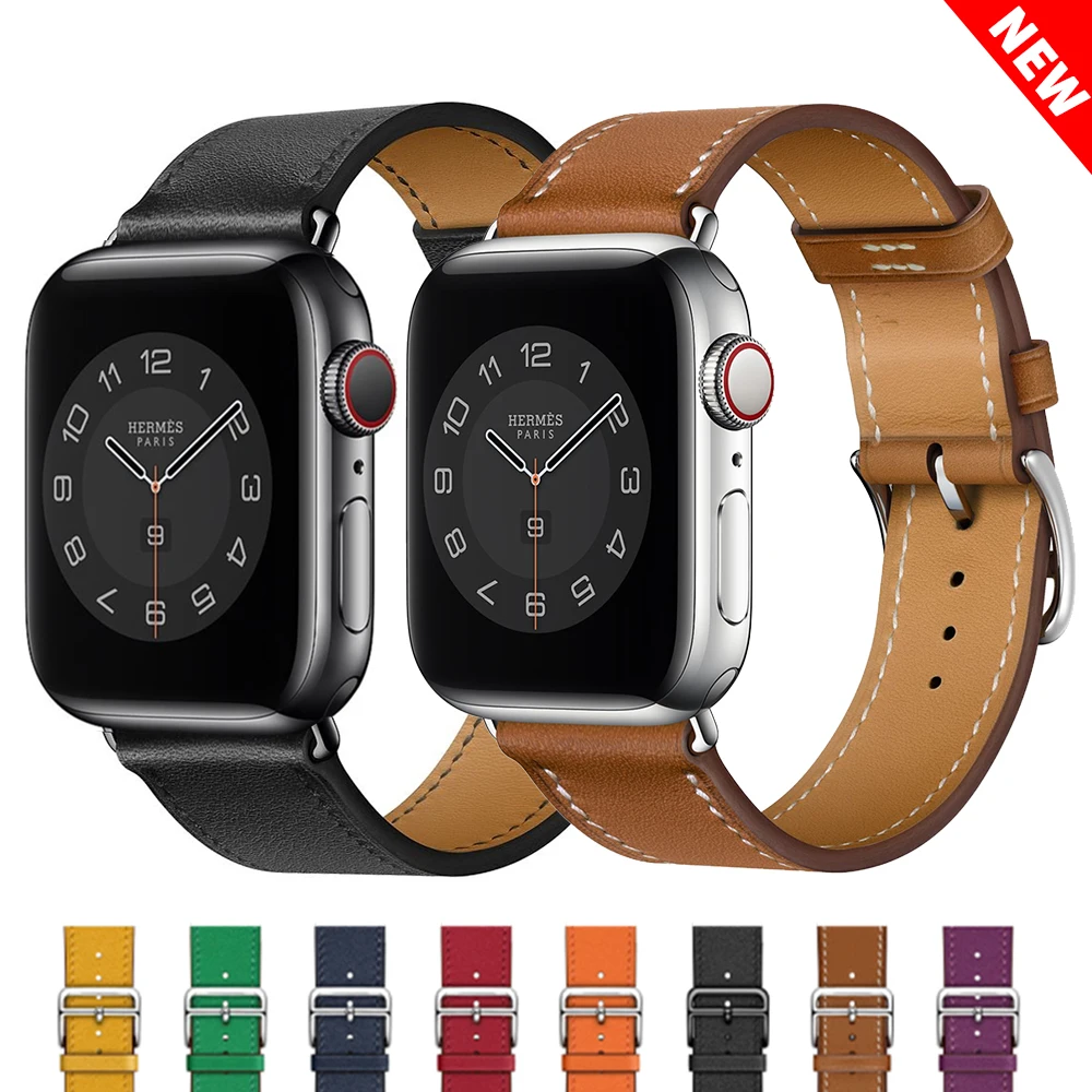 Single Ring Leather Strap Suitablefor iWatch 38mm 42mm Susiness Sports Band Suitable for Apple Watch 40mm 44mm Series 1234567 SE
Single Ring Leather Strap Suitablefor iWatch 38mm 42mm Susiness Sports Band Suitable for Apple Watch 40mm 44mm Series 1234567 SE