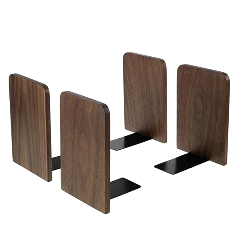 4 Pcs Bookends, Book Ends For Shelves, Metal Base Non-Skid Wood Bookends For Heavy Books Office Desk DVD, Magazine
4 Pcs Bookends, Book Ends For Shelves, Metal Base Non-Skid Wood Bookends For Heavy Books Office Desk DVD, Magazine