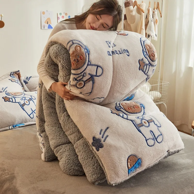 

Горячая Распродажа бархатное одеяло из овечьей шерсти, утолщенное теплое Флисовое одеяло для студенческого общежития