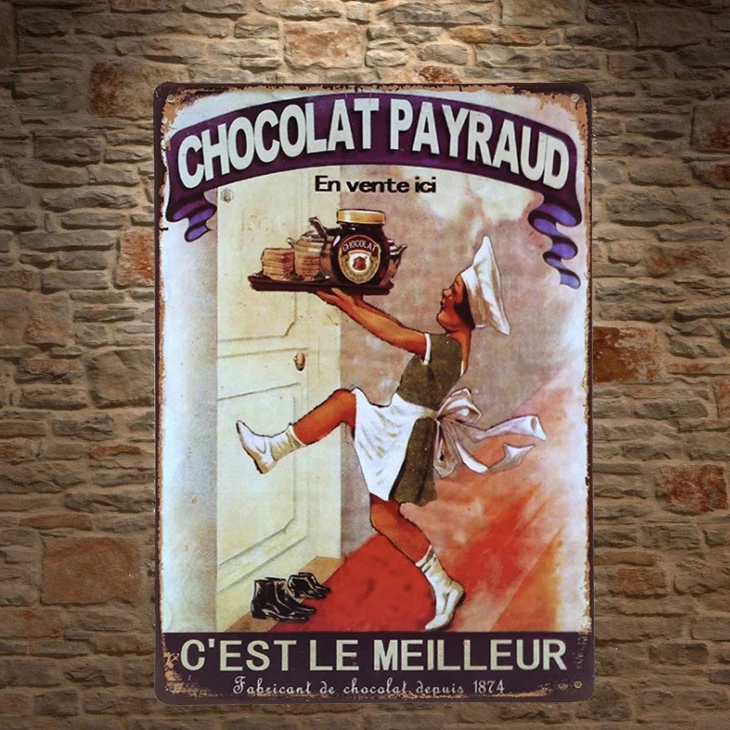 French Chocolate Candy Payraud Store Best Metal Tin Sign Decoration Restaurant Kitchen Wall Plaque Cave Decoration 12*8 Inches
French Chocolate Candy Payraud Store Best Metal Tin Sign Decoration Restaurant Kitchen Wall Plaque Cave Decoration 12*8 Inches
